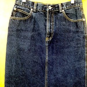 Gap dark denim pencil skirt